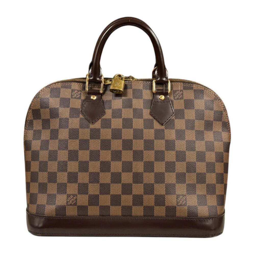 Louis Vuitton Alma Damier Handbag, Canvas Handbag N51131 Brown, Women's, LOUI...
